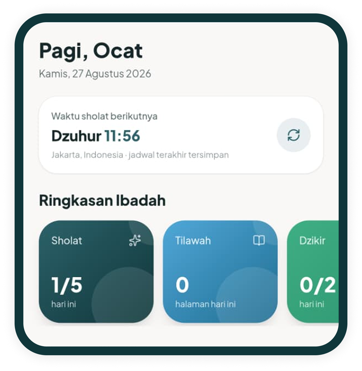 Tampilan aplikasi Kaafa